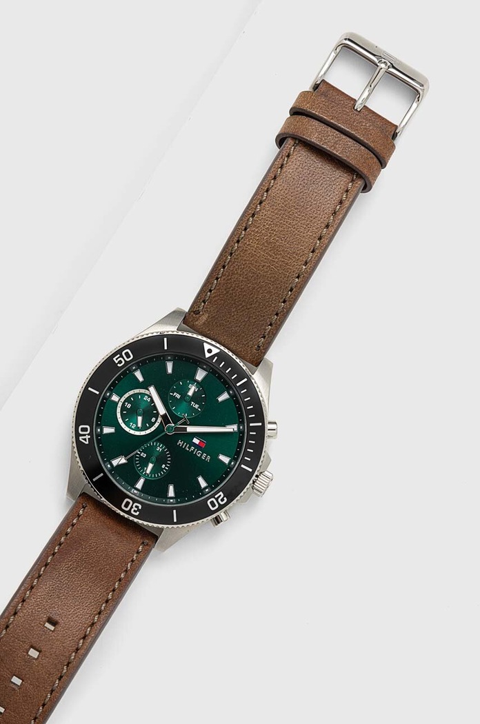 Tommy Hilfiger zegarek męski kolor brązowy | Answear.com