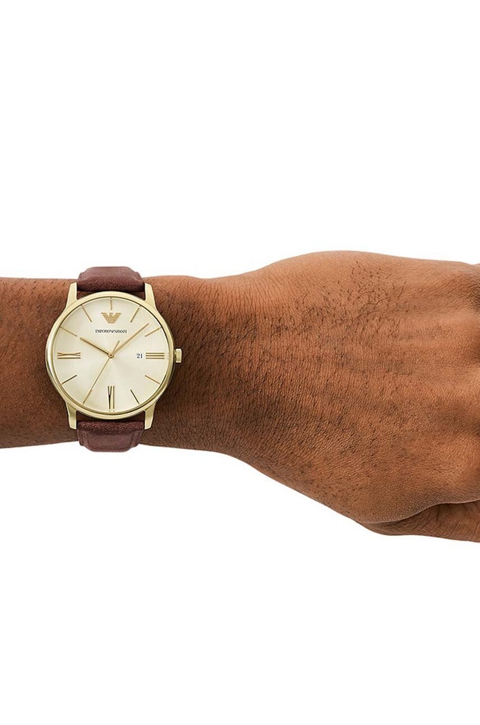 Hodinky Emporio Armani AR11610 hnedá