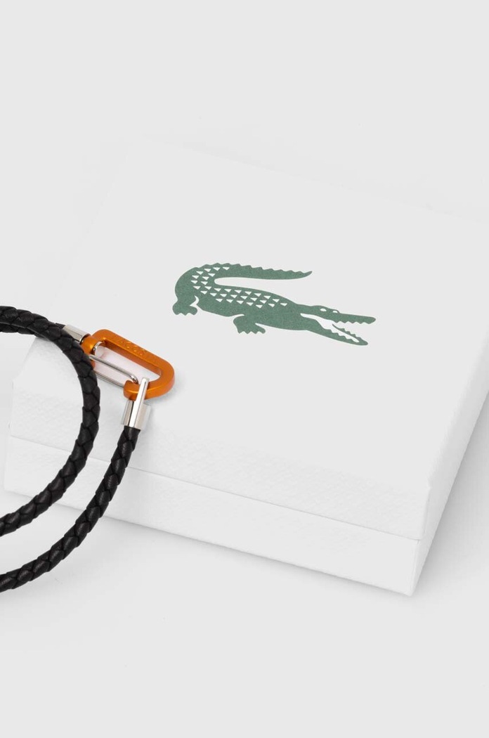 Кожаный браслет Lacoste 2040316 чёрный AA00
