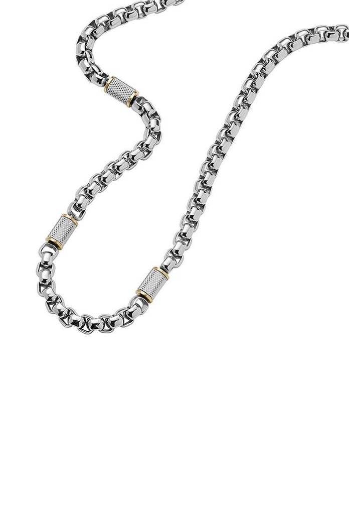 Fossil colier argintiu JF04145998
