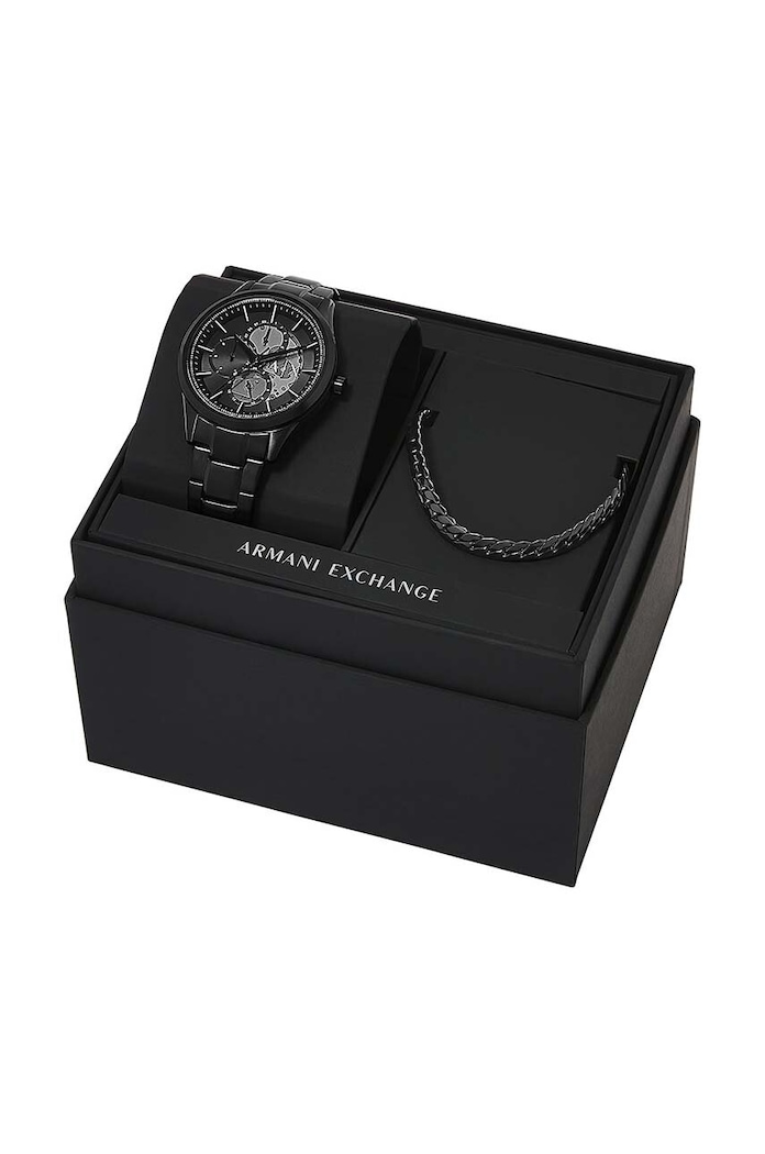 Armani Exchange ceas și colier AX7160SET