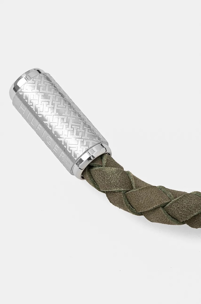 Kožený náramek Tommy Hilfiger 2790481 šedá AA00