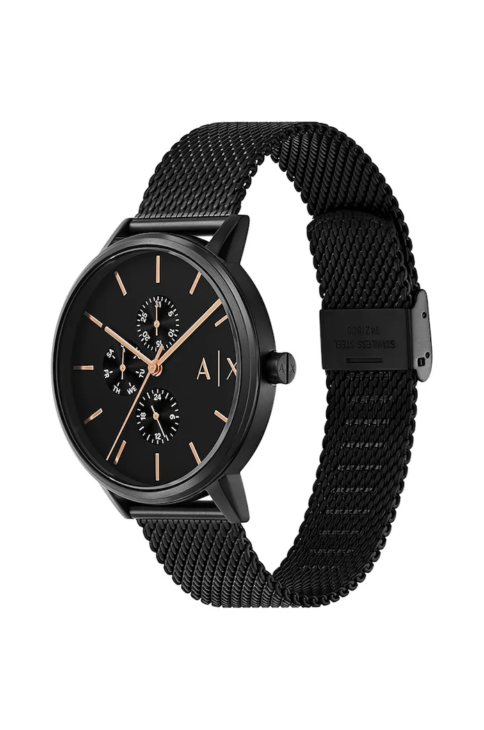 Armani Exchange ceas si coliere AX7162SET negru AA00