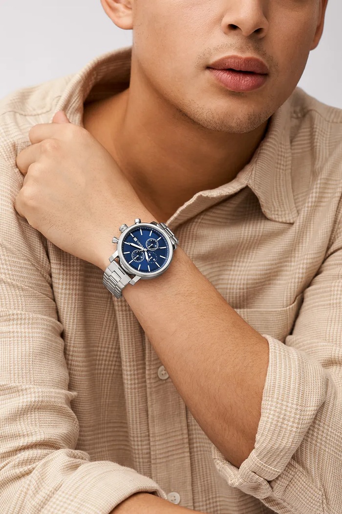 Sat Fossil Rhett srebrna BQ2846
