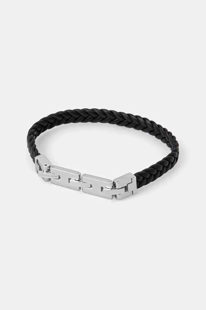 Trussardi bratara T-LEATHER Gift Box negru TJAXV19