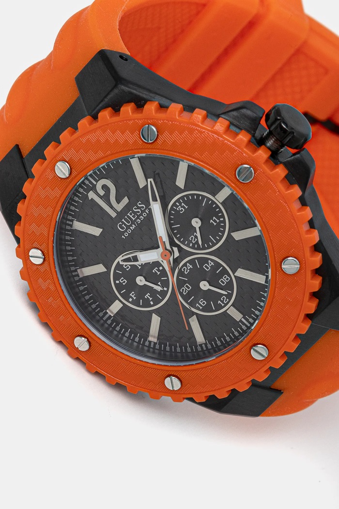 Guess Zegarek W11619G4 czarny AA00