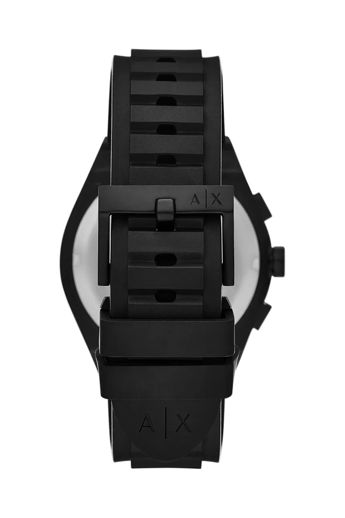 Armani Exchange zegarek i zawieszka bagażowa RAFAEL AX7165SET czarny AA00
