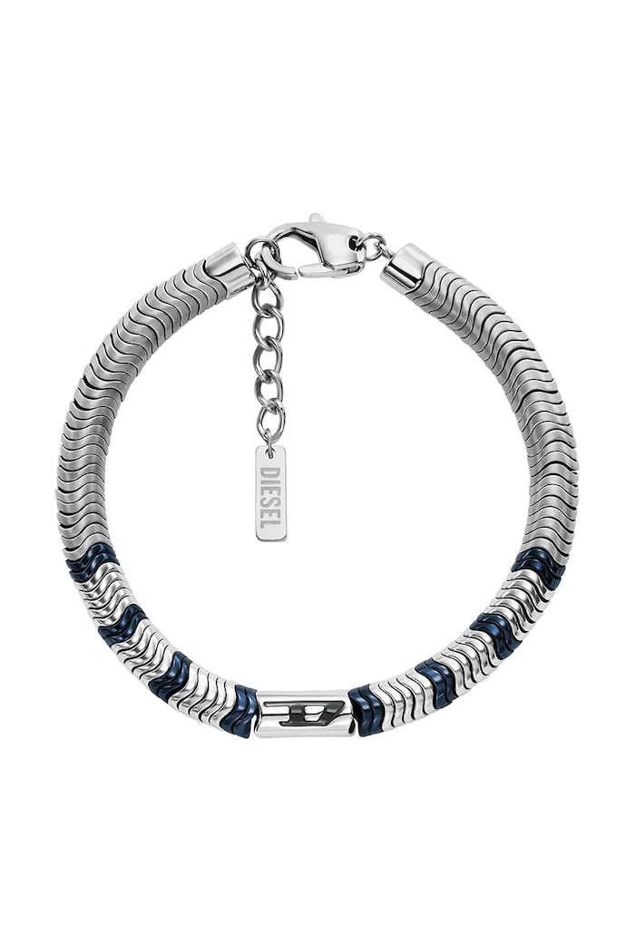 Diesel bratara BEADS argintiu DX1572931