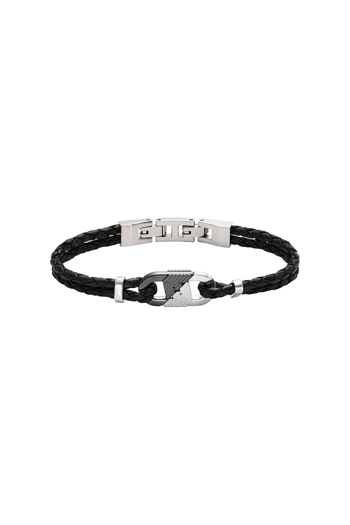 Náramok Emporio Armani EAGLE LOGO čierna EGS3171040