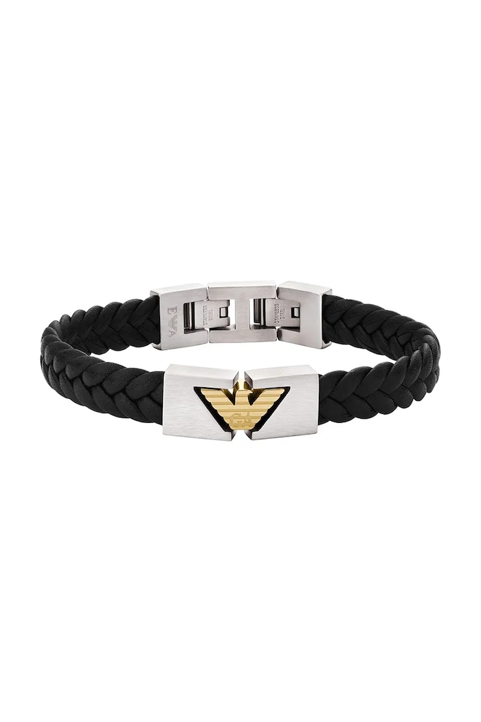 Шкіряний браслет Emporio Armani срібний EGS3253040