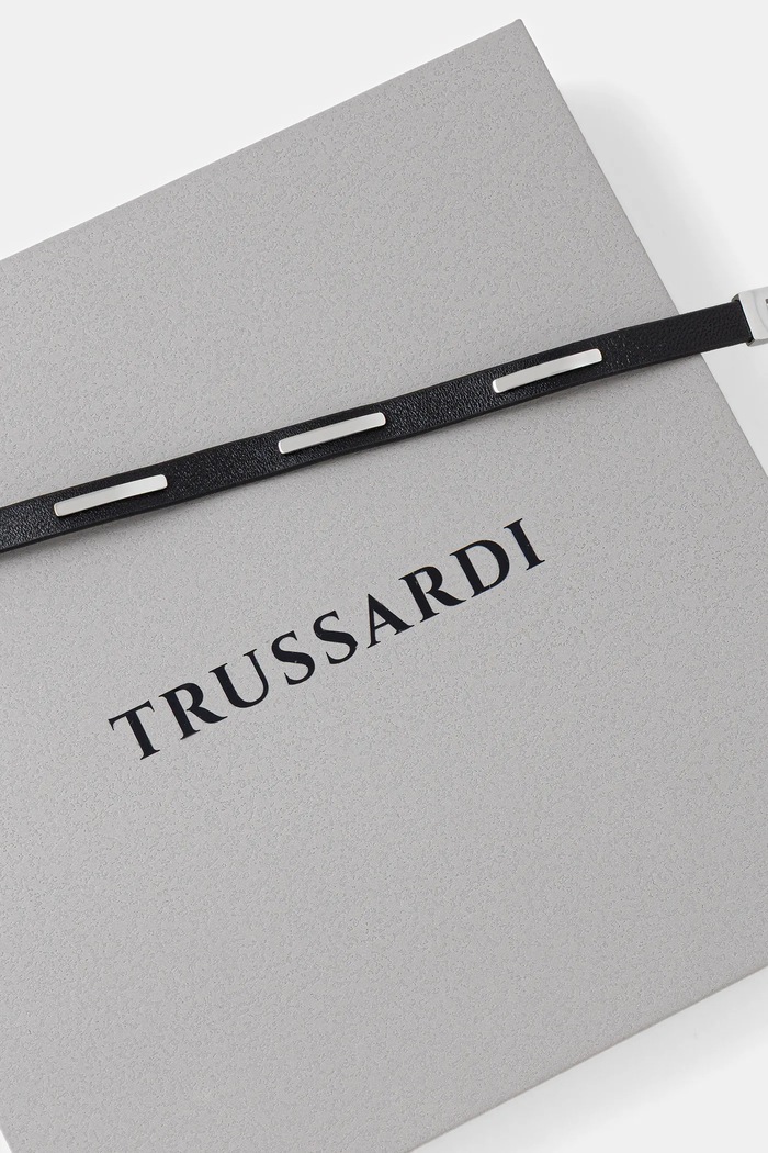 Kožený náramok Trussardi TJAXZ10 čierna AA00