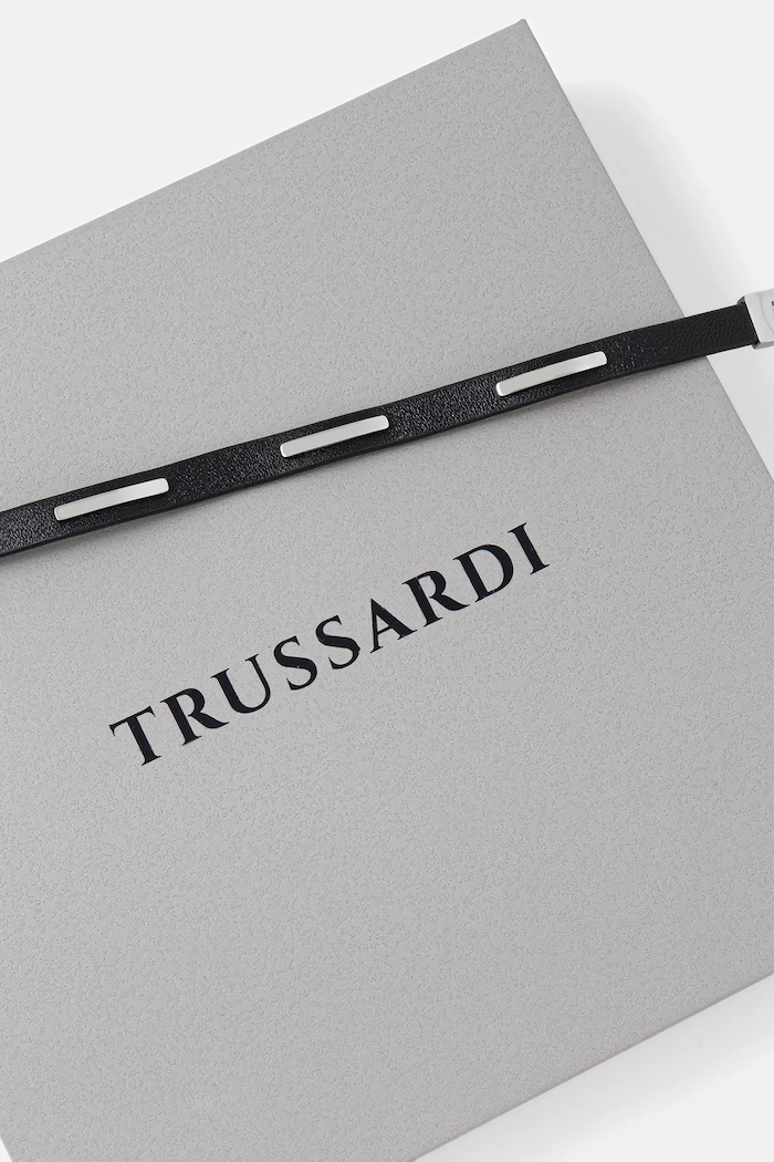 Kožený náramok Trussardi TJAXZ10 čierna AA00