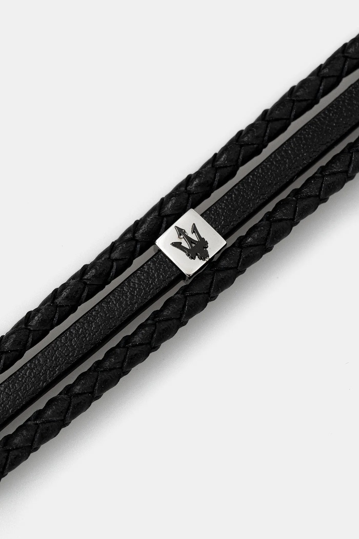 Maserati brățară de piele LEATHER JM525AVE32 negru AA00