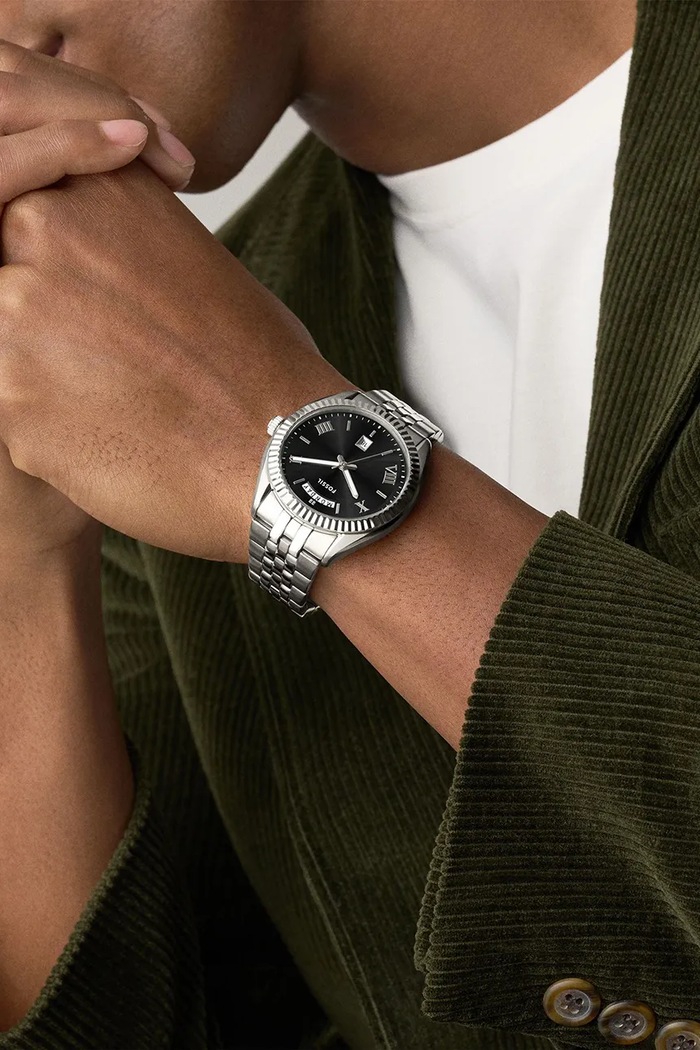 Fossil zegarek FS6139 srebrny