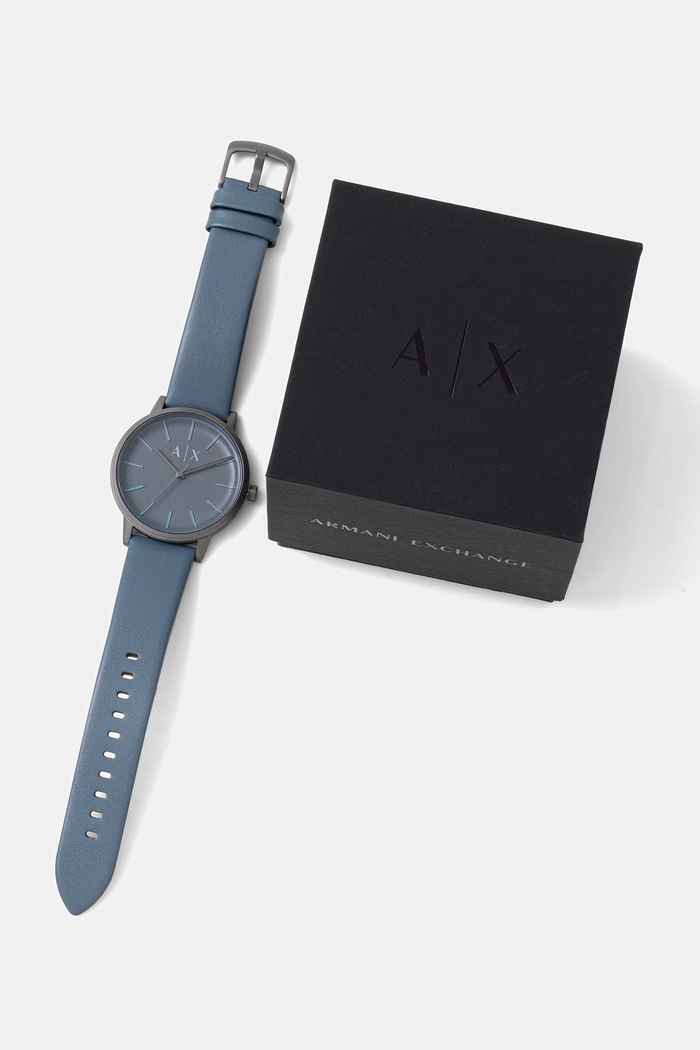 Doplňky Armani Exchange hodinky pánské Cayde AX2767 modrá