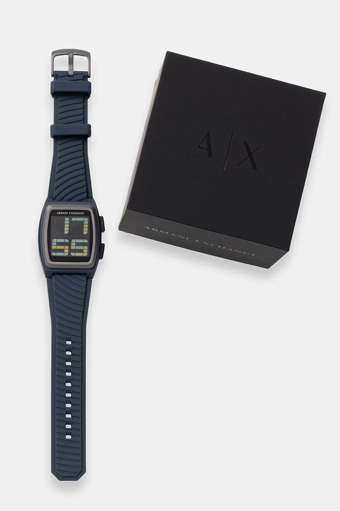Doplňky Armani Exchange sportovní hodinky pánské Kelvin AX2970 modrá
