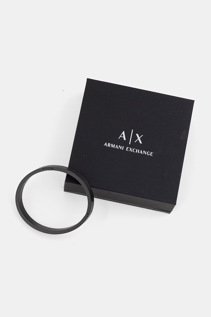 Accesorii Armani Exchange brățară pentru bărbați, din oțel inoxidabil Classic AXG0173001 negru