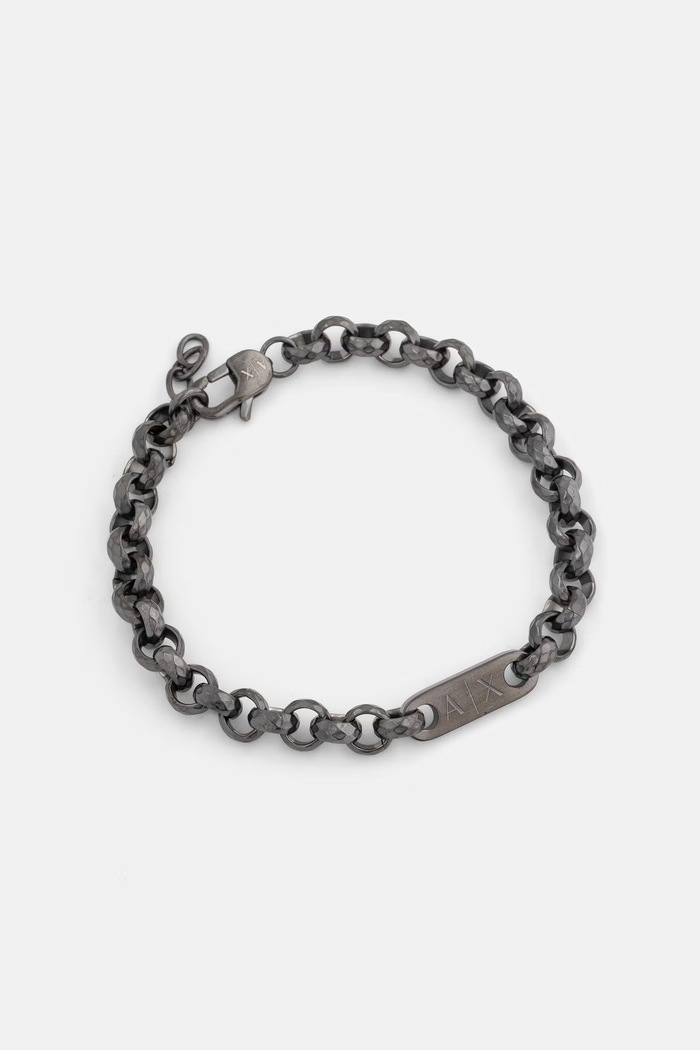 Armani Exchange brățară pentru bărbați Classic argintiu AXG0174040