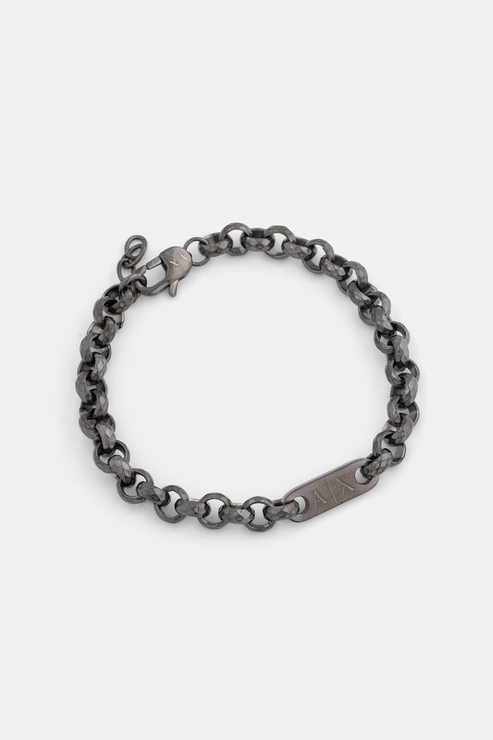 Armani Exchange brățară pentru bărbați Classic argintiu AXG0174040
