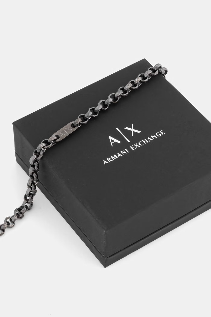 Accesorii Armani Exchange brățară pentru bărbați Classic AXG0174040 argintiu