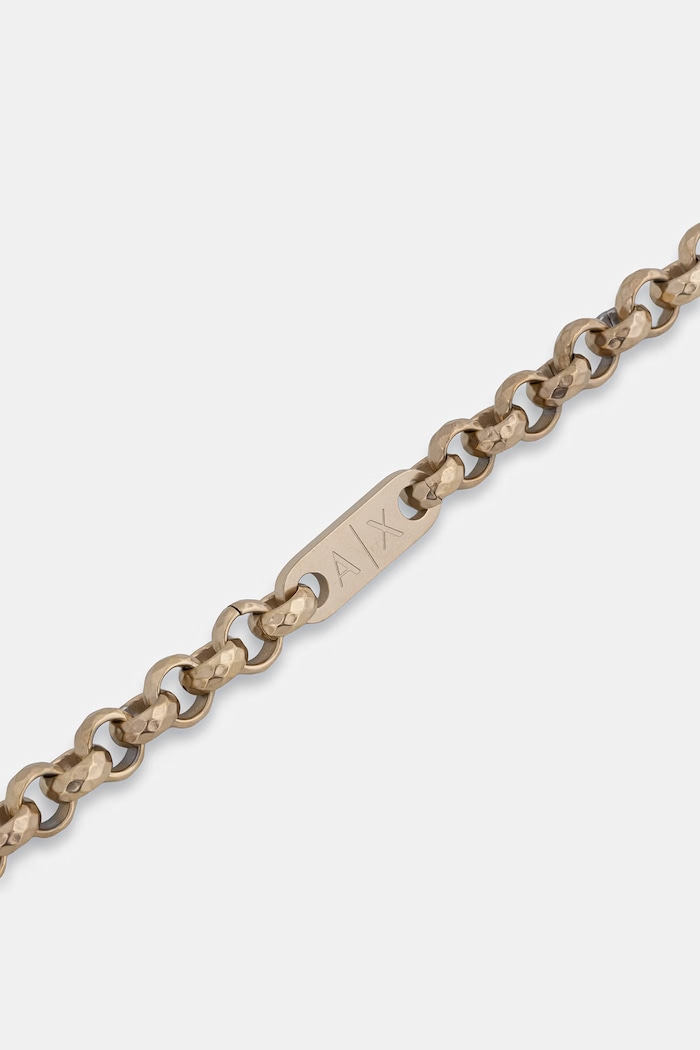 Armani Exchange brățară pentru bărbați, din oțel inoxidabil Classic AXG0175710 aur AA00