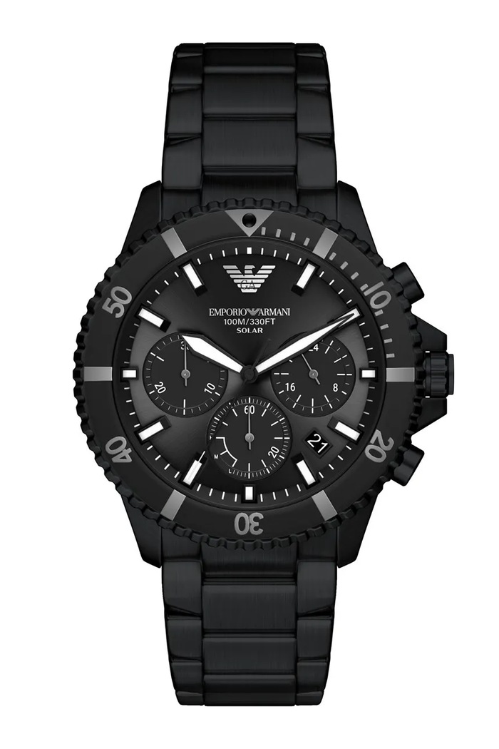 Emporio Armani športové hodinky pánske World Explorer čierna AR11784