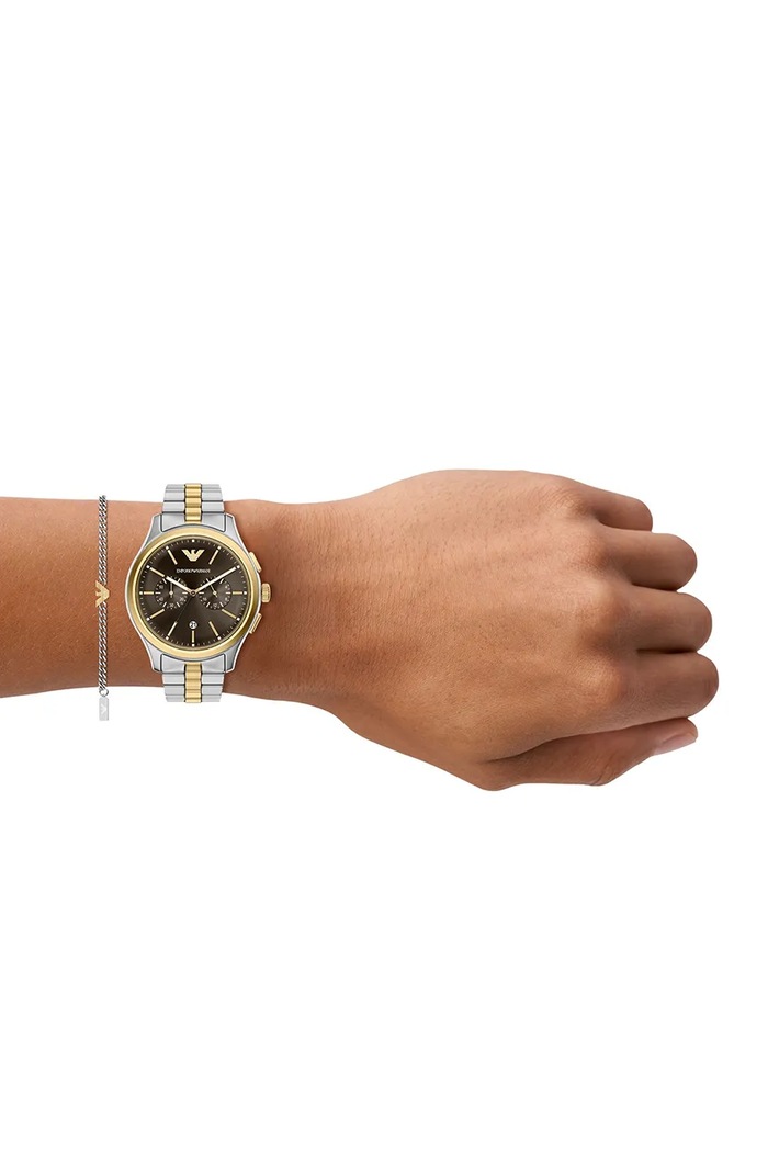 Emporio Armani sada hodiniek a náramku pánska Dario AR80084SET viacfarebná