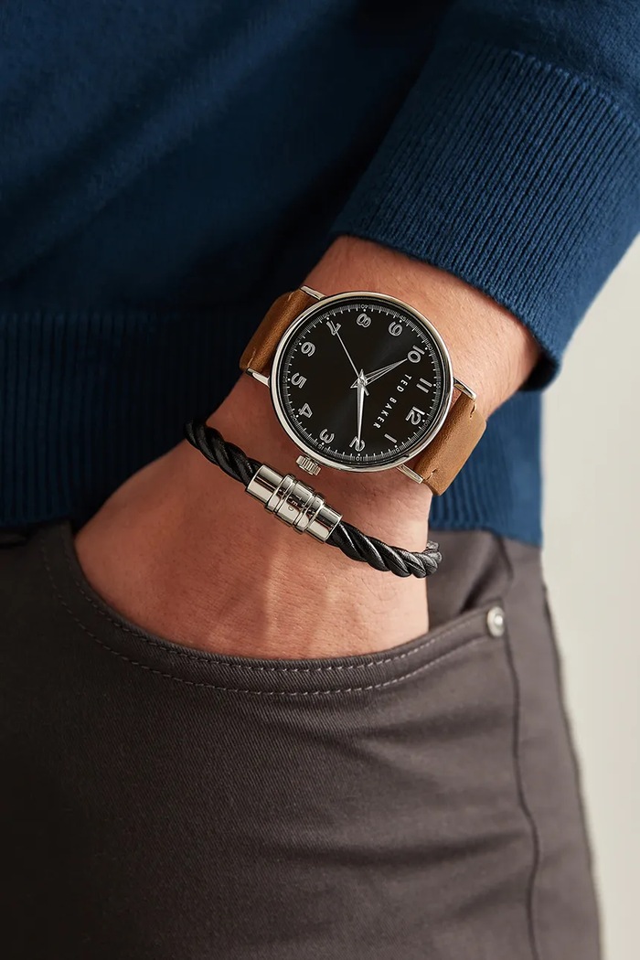 Ted Baker set ceas și brățară pentru bărbați BKG028700 maro