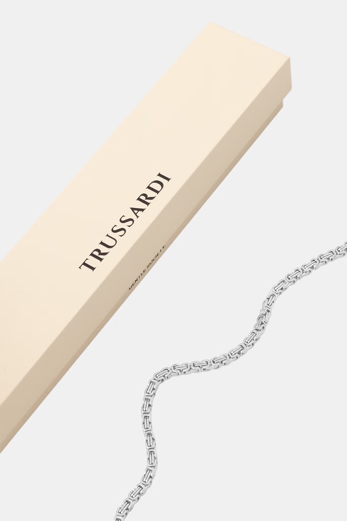 Dodaci Trussardi ogrlica za muškarce od nehrđajućeg čelika T-STEEL TJAXV46 srebrna