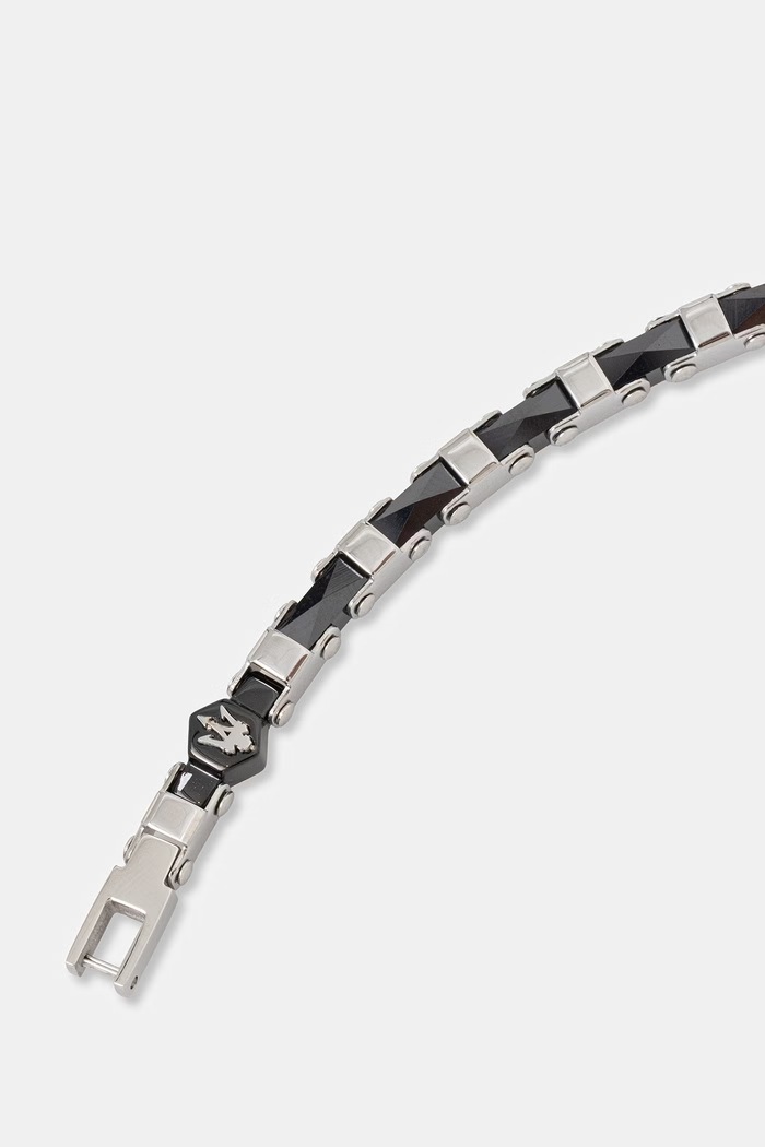 MASERATI náramok pánsky z nehrdzavejúcej ocele CERAMIC JM226ATZ83 strieborná AA00