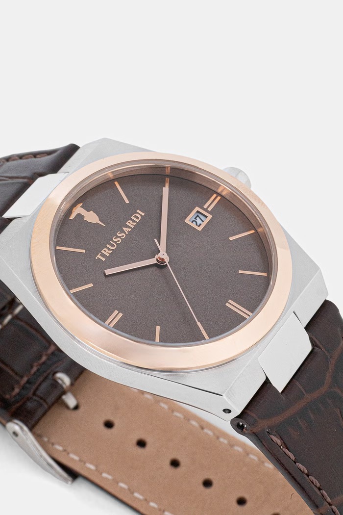 Trussardi set orologio e braccialetto da uomo T-MILANO marrone R2451175001