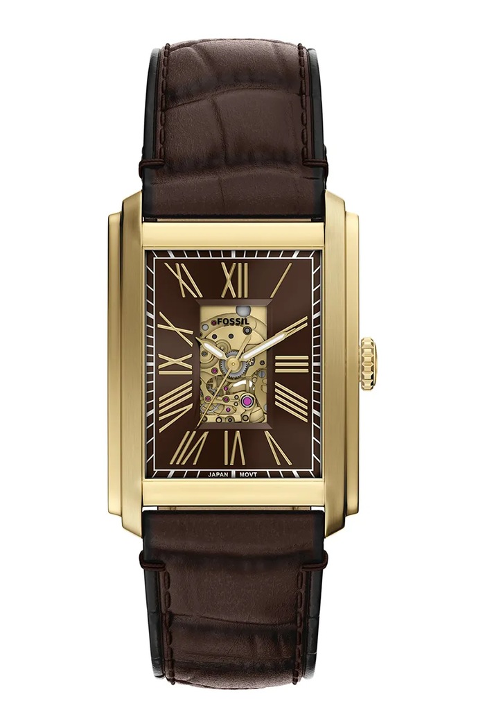Fossil Zegarek męski Carraway brązowy ME3281