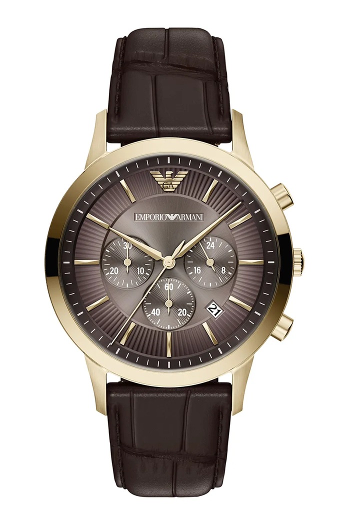 Emporio Armani Zegarek męski Iconico brązowy AR11822