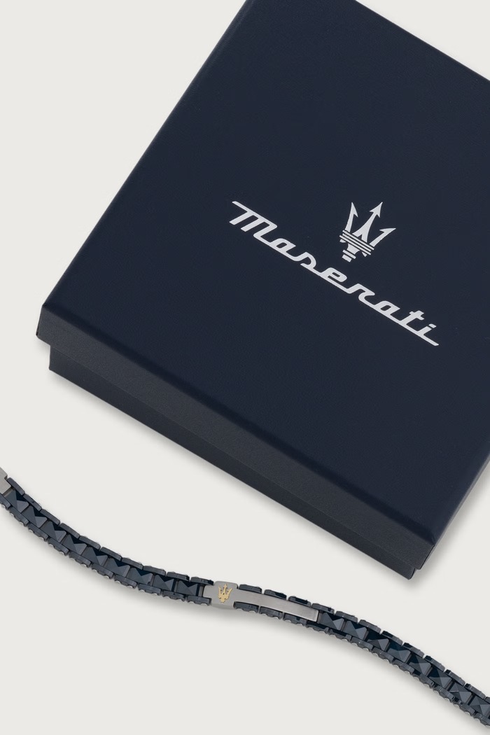 Akcesoria MASERATI Bransoletka męska ceramiczna JM426ATZ99 niebieski