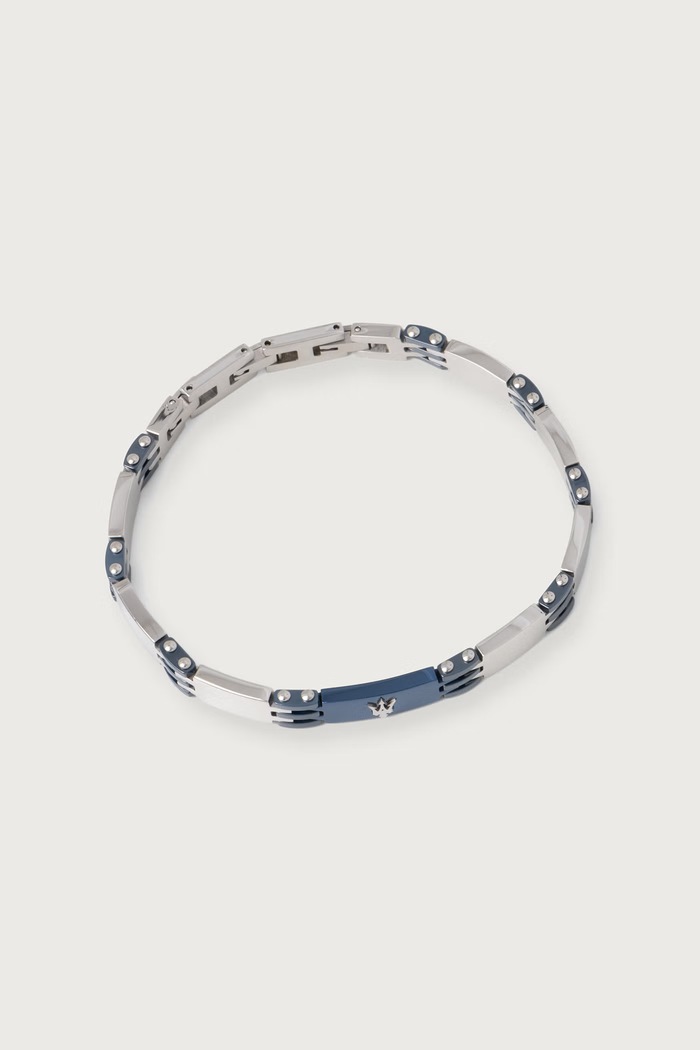 MASERATI Bransoletka męska ze stali nierdzewnej CERAMIC srebrny JM426ATZ104