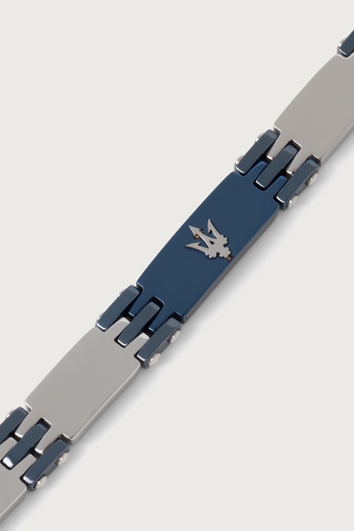 MASERATI Bransoletka męska ze stali nierdzewnej CERAMIC JM426ATZ104 srebrny AA00
