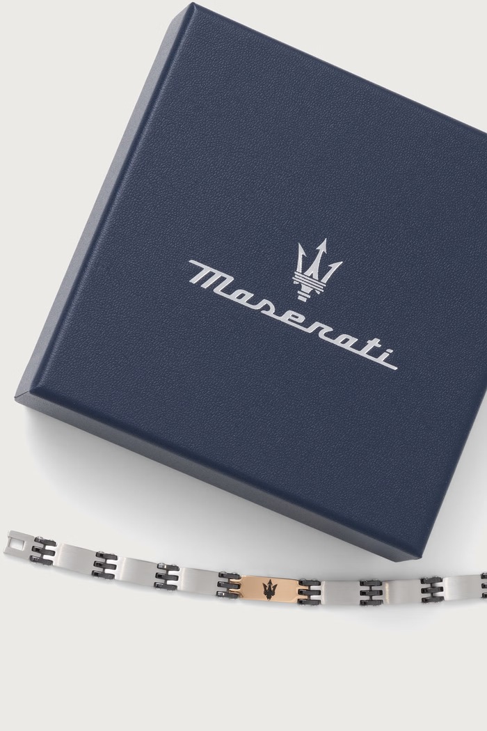 Akcesoria MASERATI Bransoletka męska ceramiczna JM426ATZ103 srebrny