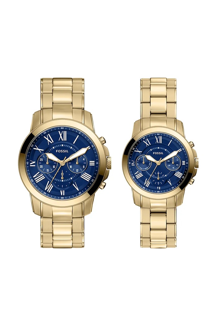 Fossil Zegarek męski Grant złoty FS6200SET