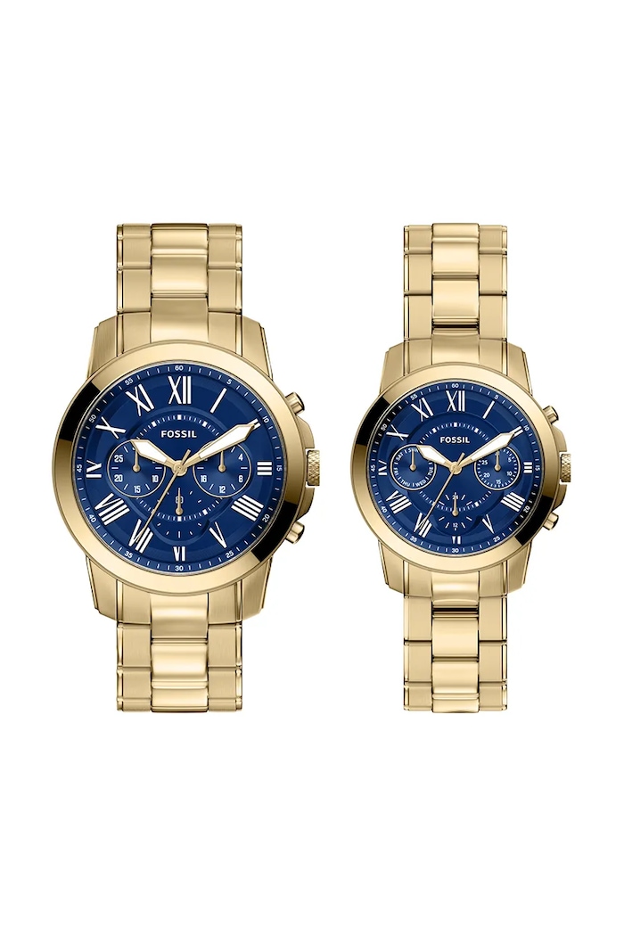 Fossil Zegarek męski Grant złoty FS6200SET