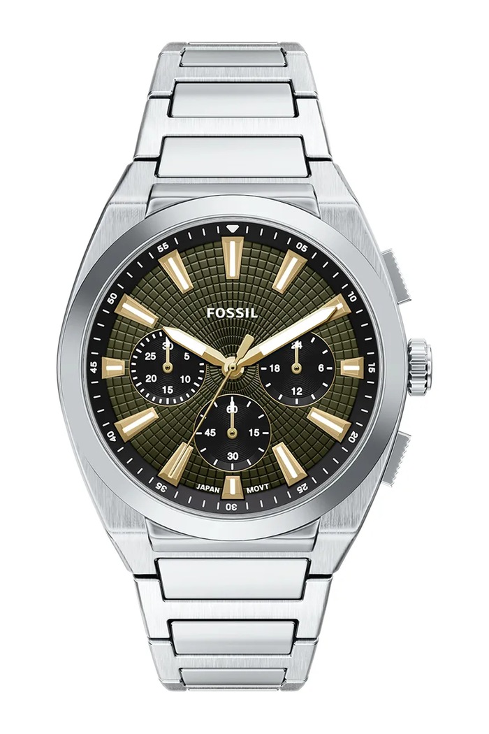Fossil Zegarek męski Everett srebrny FS6183