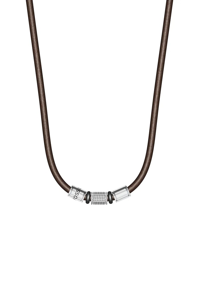 Fossil Naszyjnik męski Machine brązowy JF05007998