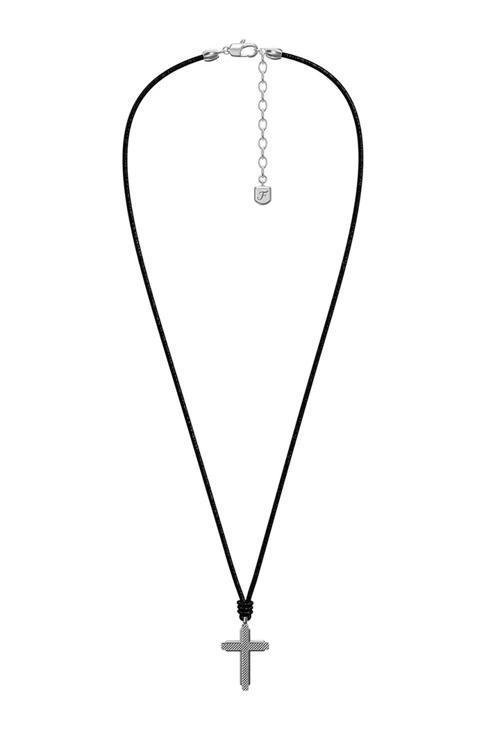 Akcesoria Fossil Naszyjnik z zawieszką męski Machine JF05006040 srebrny