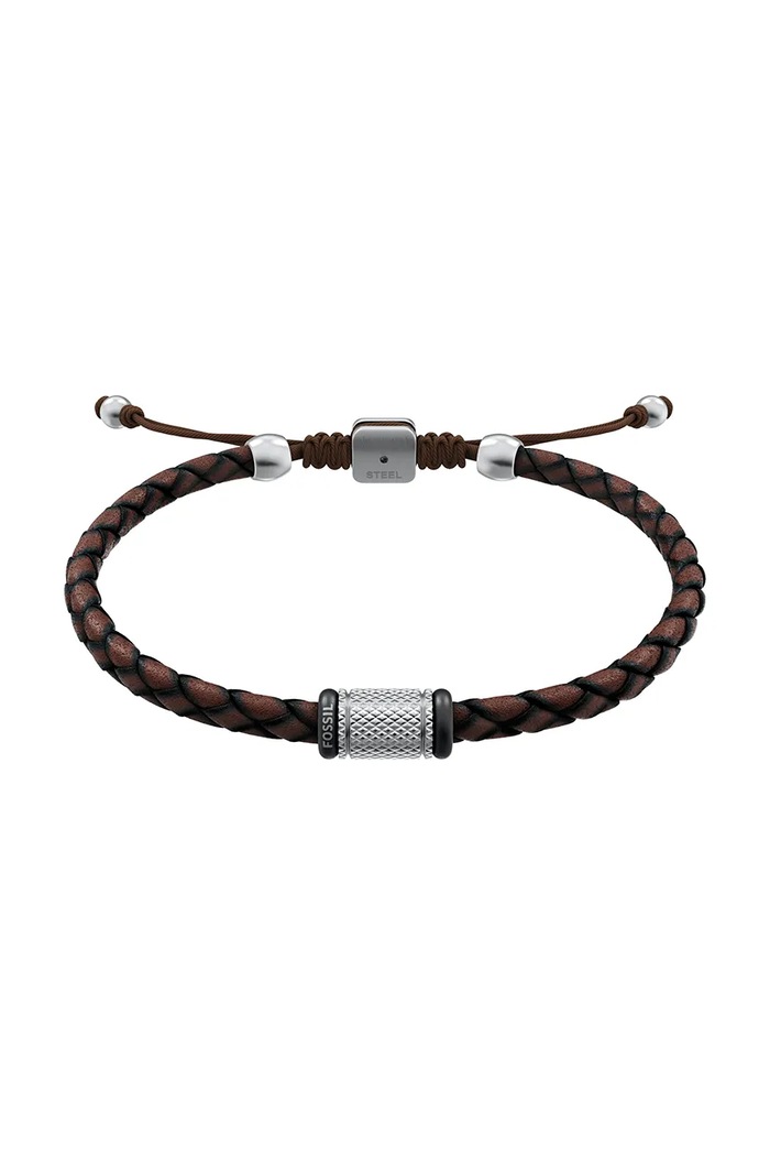 Fossil Bransoletka męska Machine brązowy JF05009998