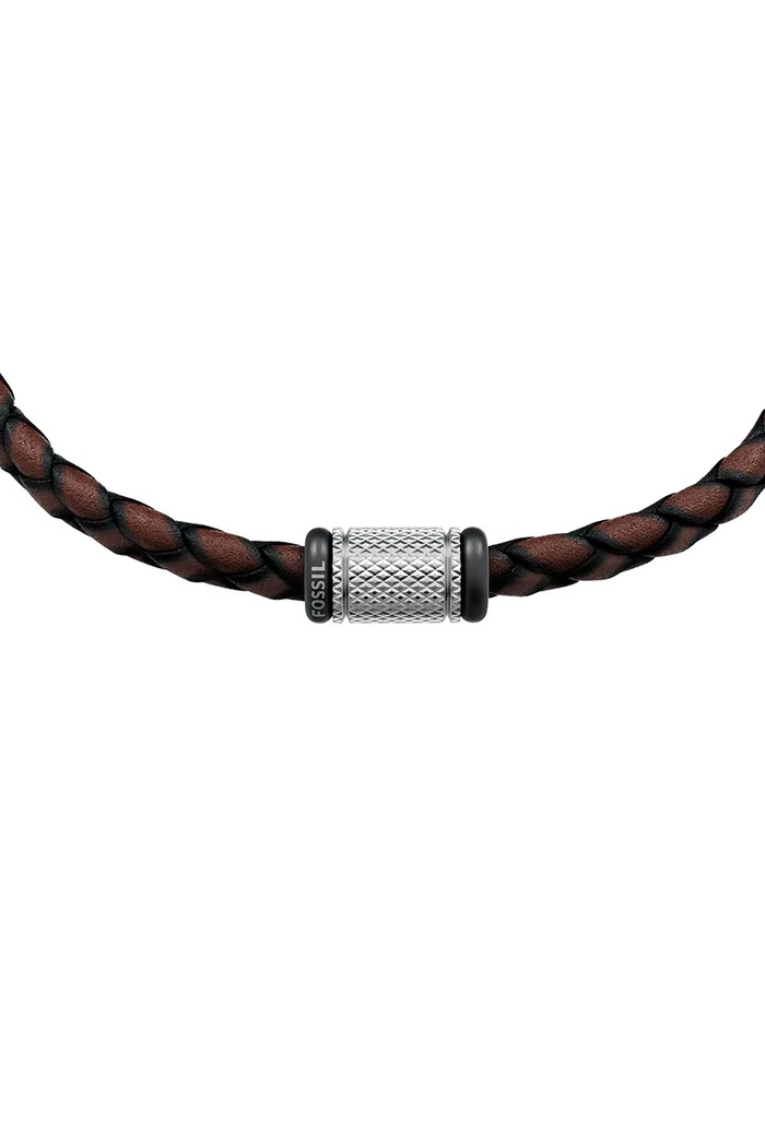 Fossil Bransoletka męska Machine JF05009998 brązowy AA00