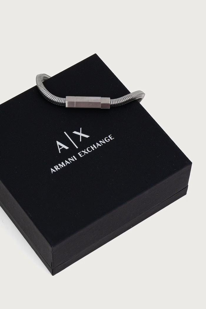 Akcesoria Armani Exchange Bransoletka męska ze stali nierdzewnej Classic AXG0181040 srebrny