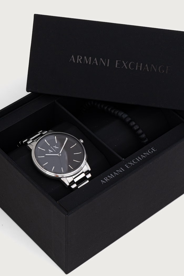 Armani Exchange Zestaw zegarek i bransoletka męski Cayde AX7182SET