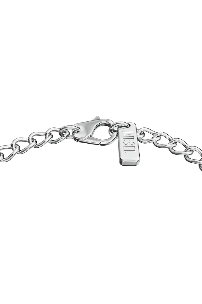 Akcesoria Diesel Bransoletka męska ze stali nierdzewnej D Logo DX1690040 srebrny
