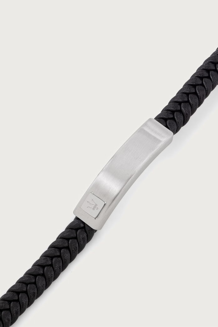 MASERATI Bransoletka męska LEATHER JM525AVE34 czarny AA00