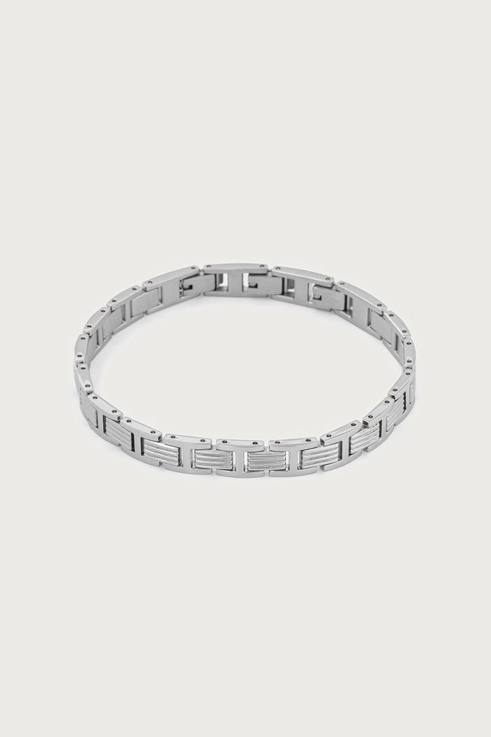 Trussardi Komplet bransoletek męskie ze stali nierdzewnej srebrny TJAXV50