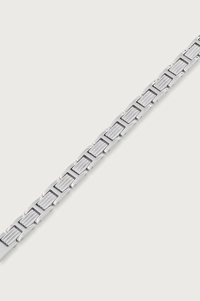 Trussardi Komplet bransoletek męskie ze stali nierdzewnej TJAXV50 srebrny AA00